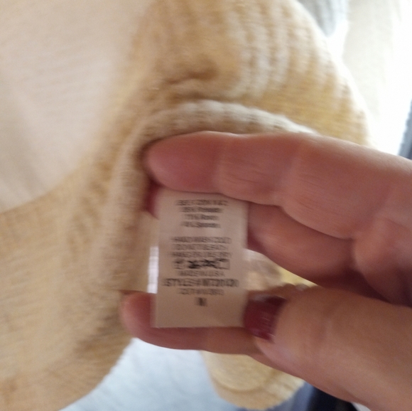 Easel Chunky Striped Cowl Neck Sweater - Beige and Gray - Picture 3 of 4